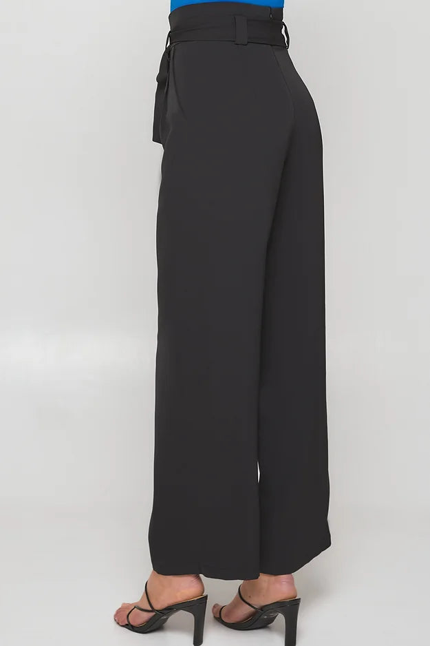 Tie-Waist Straight Leg Pants