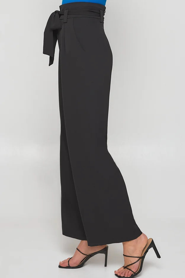 Tie-Waist Straight Leg Pants