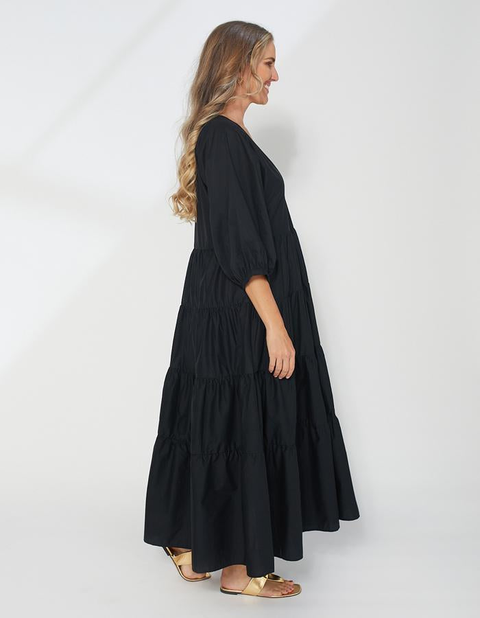 Balloon Sleeve Poplin Dress