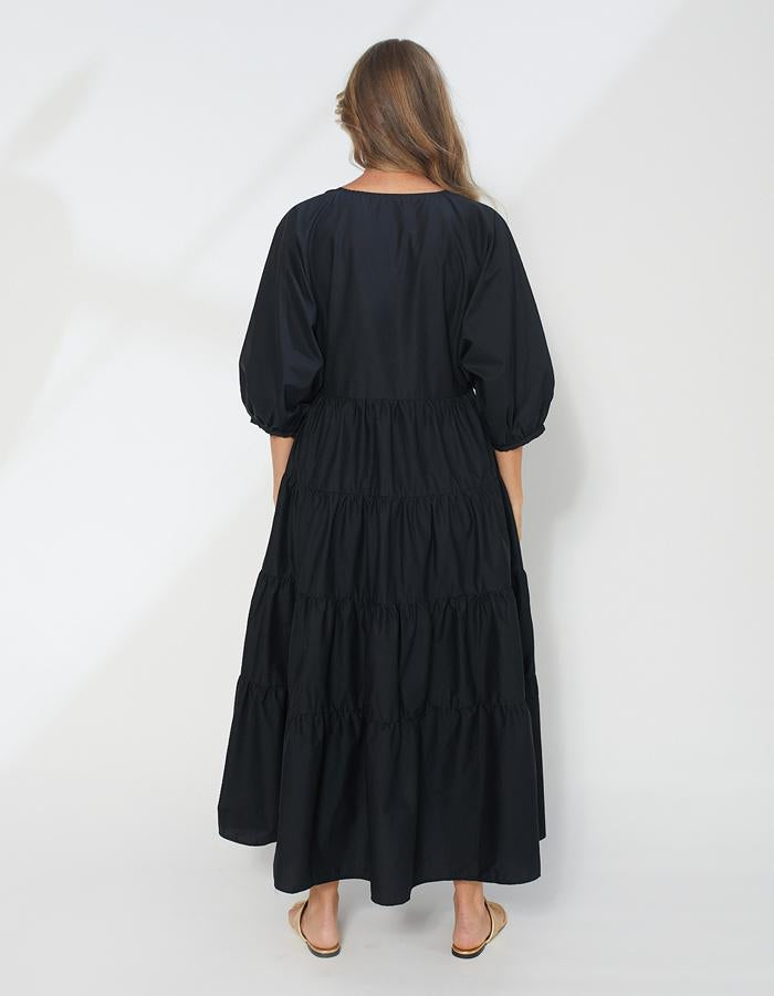 Balloon Sleeve Poplin Dress