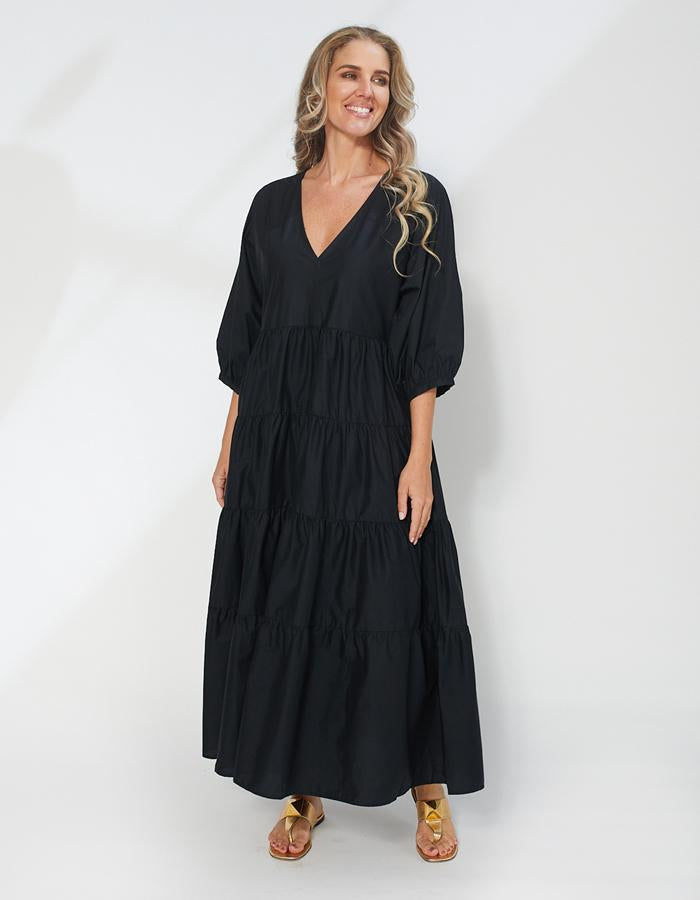 Balloon Sleeve Poplin Dress