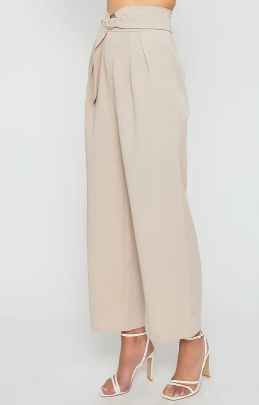 Belted Straight Leg Pants