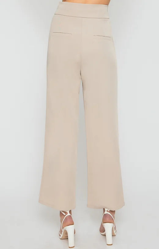 Belted Straight Leg Pants